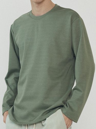 Basic Round Long Sleeve T-shirt_Mint - Analogmood - Modalova