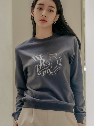 Half Symbol Logo Sweatshirt_Charcoal - hardcore happiness - Modalova