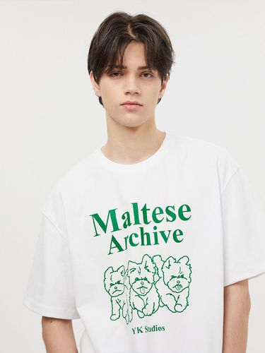 Maltese Archive Line Graphic T-shirt [] - WAIKEI - Modalova