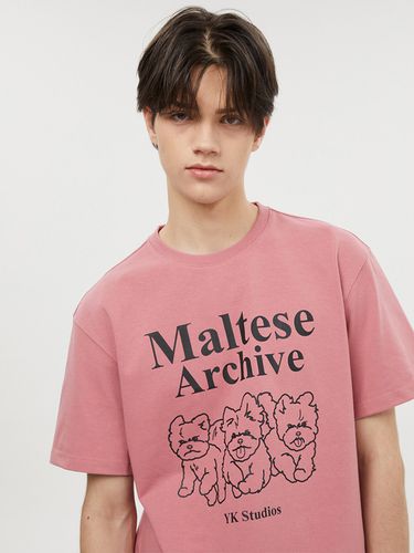 Maltese Archive Line Graphic T-shirt [] - WAIKEI - Modalova