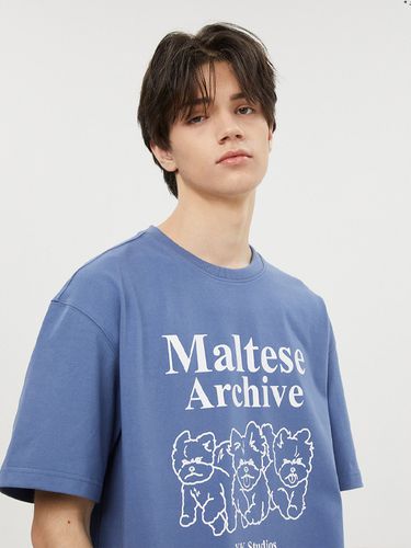 Maltese Archive Line Graphic T-shirt [] - WAIKEI - Modalova