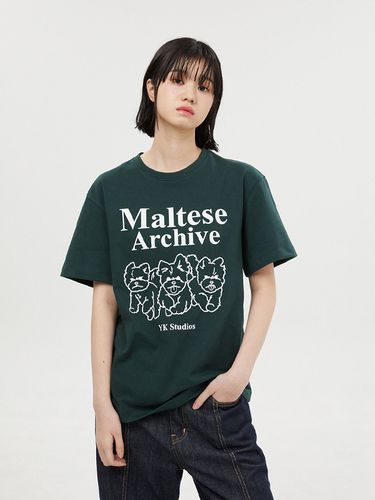 Maltese Archive Line Graphic T-shirt [] - WAIKEI - Modalova