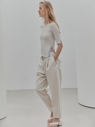 RAEYZ Side Stripe Cotton Lyocell Trousers () - MUSEE - Modalova