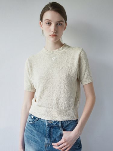 NNC Round Boucle Knit_Light Beige - NICK&NICOLE - Modalova