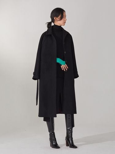 Classic Belted Cashmere Coat_Dark Black - MUSEE - Modalova