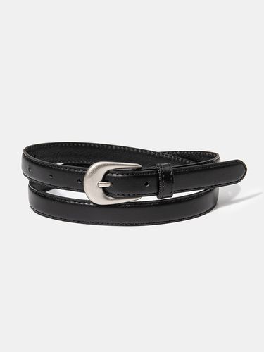 Simple Western Leather Belt_Black - halden - Modalova