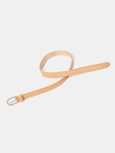 Basic Leather Belt_Beige - halden - Modalova