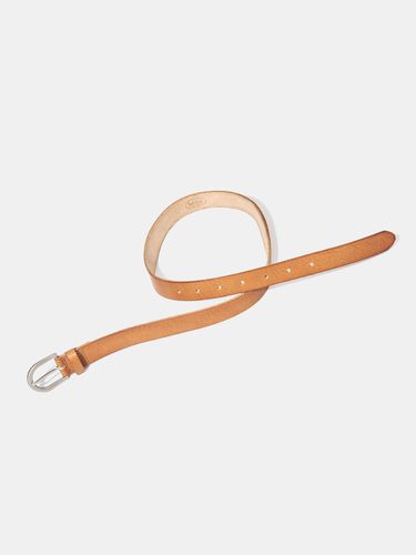 Basic Leather Belt_Tan - halden - Modalova