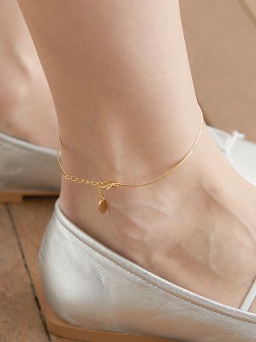 Flat Chain Anklet_Gold - halden - Modalova