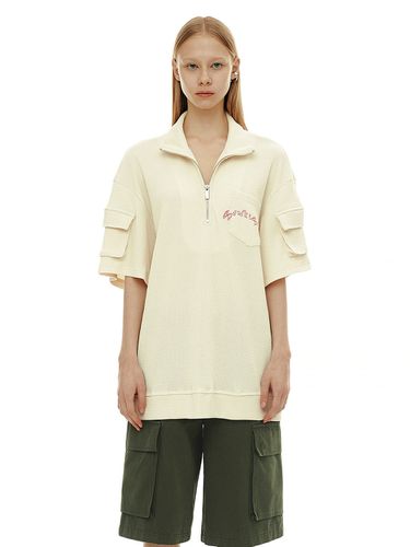 Pocket Half Zip Up Shirt - CERRIC - Modalova