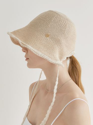 Lace Strap Bonnet Hat - halden - Modalova