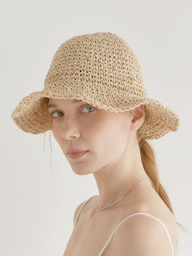 Natural Raffia Bucket Hat - halden - Modalova