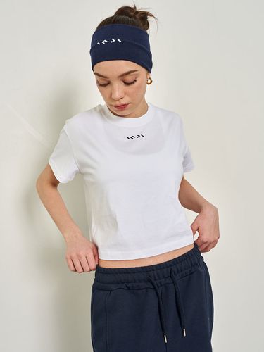 Boxy Logo Cropped T-shirt_White - INJIACTIVE - Modalova