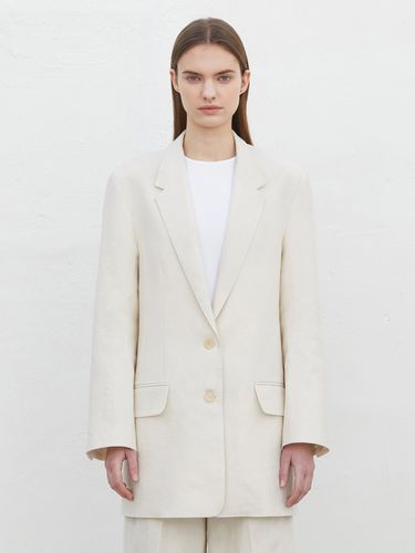 Linen Fabric Jacket - Light Beige - RIDIFI - Modalova