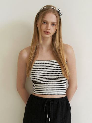 Wavy Stripe Tube Top_Black - KINDABABY - Modalova