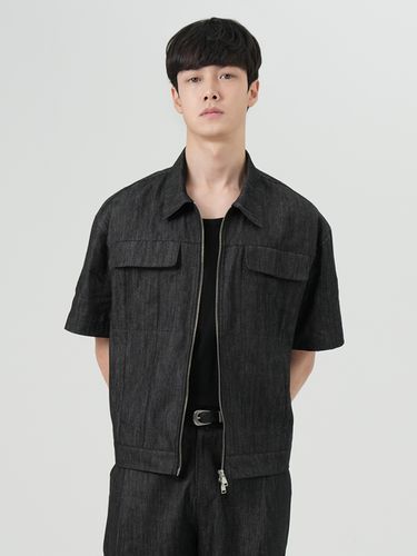 Similar Two Pockets Denim Half Sleeve Shirt - U&lc - Modalova