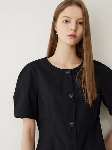 Button Detail Cotton Dress - SISTINA - Modalova