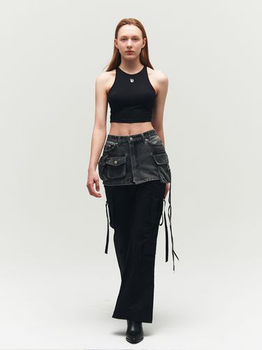 Crop Jersey Sleeveless_Black - Porta - Modalova