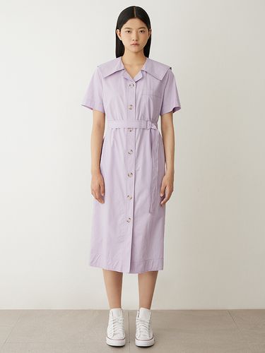 Sailor Collar Stitch Dress - SISTINA - Modalova