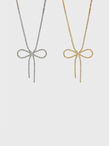 Crystal Ribbon Necklace - Jean Paul Clarisse - Modalova