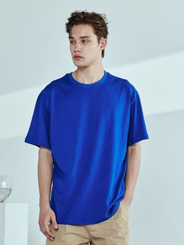 Cotton Modal Shoulder Block T-Shirt _ - MOMENTISM - Modalova