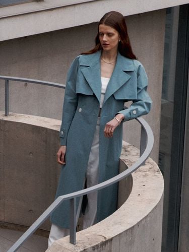 NATALIA Slim-fit Belted Twill Trench Coat - MUSEE - Modalova