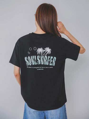 Women Palm Tree SOUL SURFER T-Shirt - alvinclo - Modalova