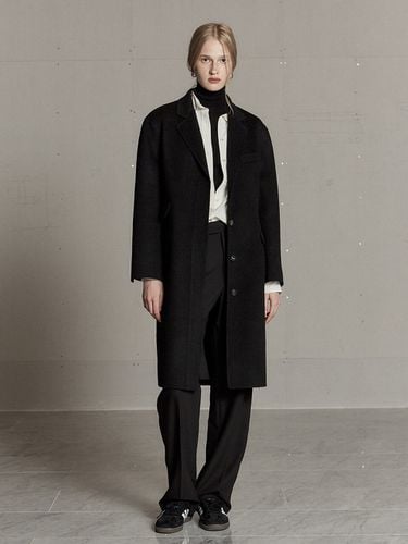 Cashmere Blended Tailored Wool Handmade Coat_Black - MUSEE - Modalova