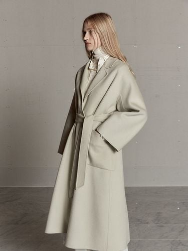 Cashmere Blended Handmade Coat_Off White - MUSEE - Modalova