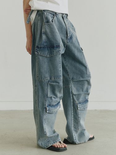 Utility Cargo Wide Denim Pants () - NOIRER - Modalova