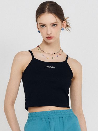 Odd Signature Logo Crop Top [Black] - ODD STUDIO - Modalova