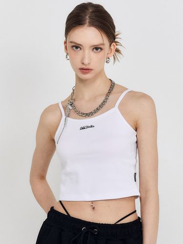 Odd Signature Logo Crop Top [White] - ODD STUDIO - Modalova