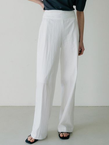 Comos 867 Waist Shirring Pants _White - ourcomos - Modalova