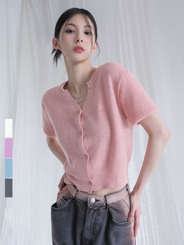 Olly Linen Short-Sleeve Knit Top _5Colors - AVANDRESS - Modalova