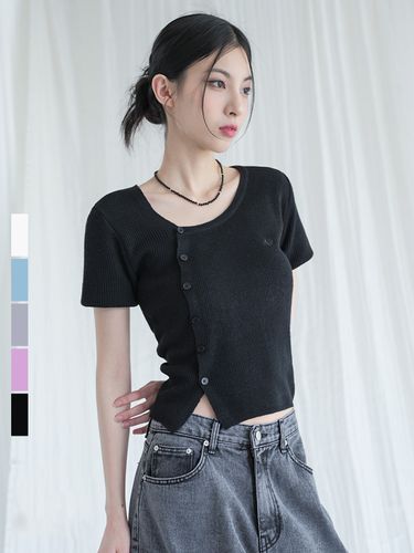 Becky Bamboo Short-Sleeve Knit Top _5 Colors - AVANDRESS - Modalova