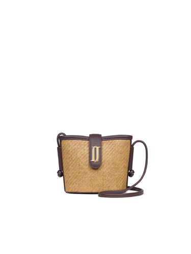 Rattan Mini Cross Bag_Deep Brown - J.ESTINA - Modalova