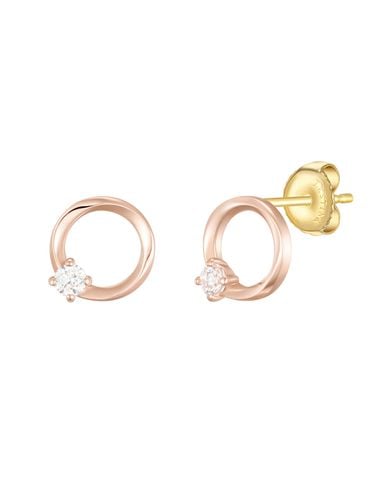 J Basic 14K Earrings JJJBEQ9AS547R4000 - J.ESTINA - Modalova