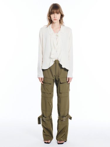 Bind Belted Cargo Pants - Khaki - CERRIC - Modalova