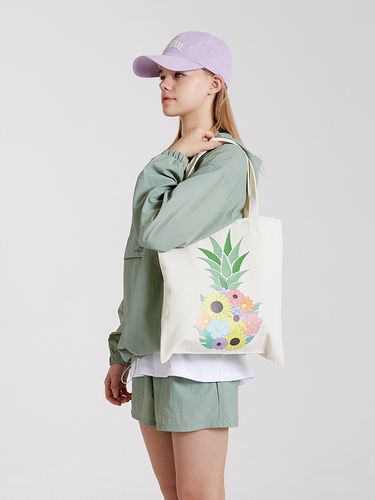 Flower Big Symbol Eco Bag - PINK PINEAPPLE - Modalova