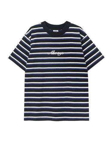 Always Embroidered Striped T-shirt _Black - CHANCECHANCE - Modalova