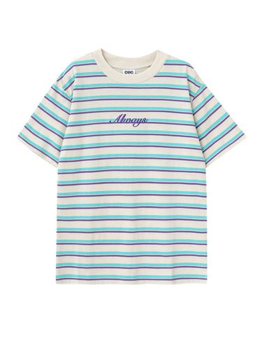 Always Embroidered Striped T-shirt - CHANCECHANCE - Modalova