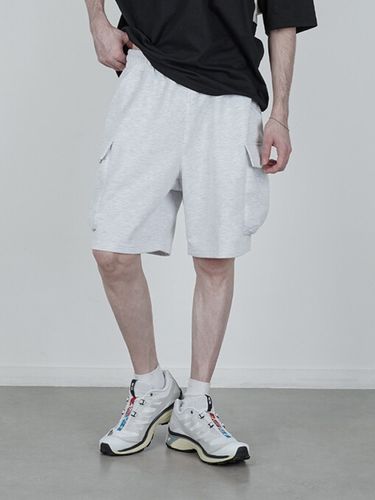 Cargo Sweat Half Pants_White - LIEU HOMME - Modalova