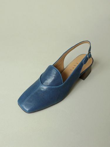 Block Heel Slingback Loafers_Indigo - heenn - Modalova