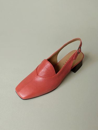 Block Heel Slingback Loafers_Scarlet - heenn - Modalova