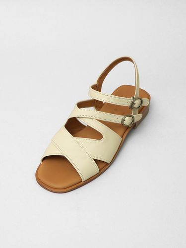 Leather Crossover Sandals - heenn - Modalova