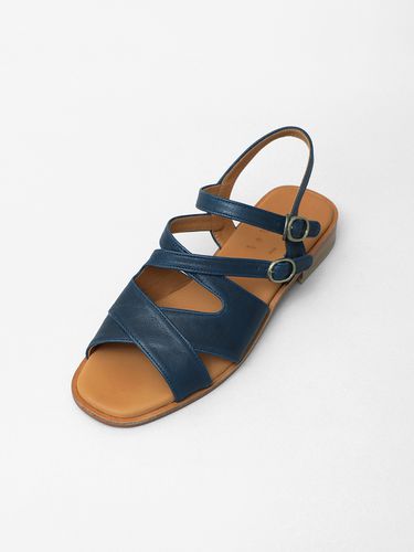 Leather Crossover Sandals_Indigo - heenn - Modalova