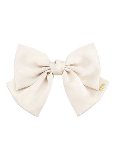 Lala J Satin Ribbon Hair Pin_White - J.ESTINA - Modalova