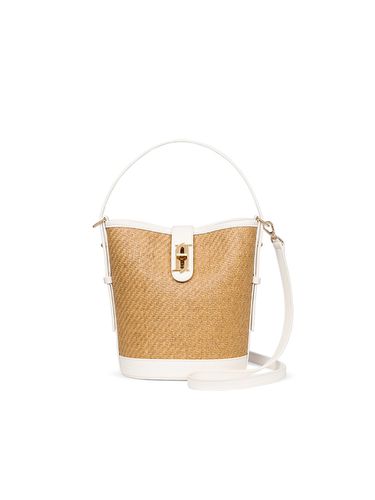 Vita Rattan Bucket Bag White - J.ESTINA - Modalova