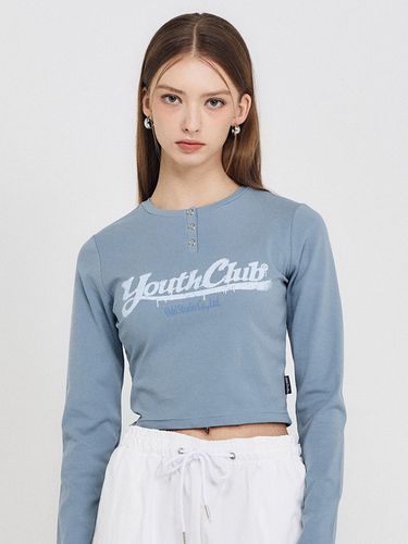 Youth Club Snap Crop Long Sleeve T-shirt[] - ODD STUDIO - Modalova