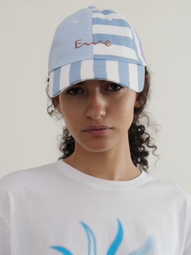 Sun Heart Symbol Ball Cap_Sky Blue Stripe - EcommaE - Modalova